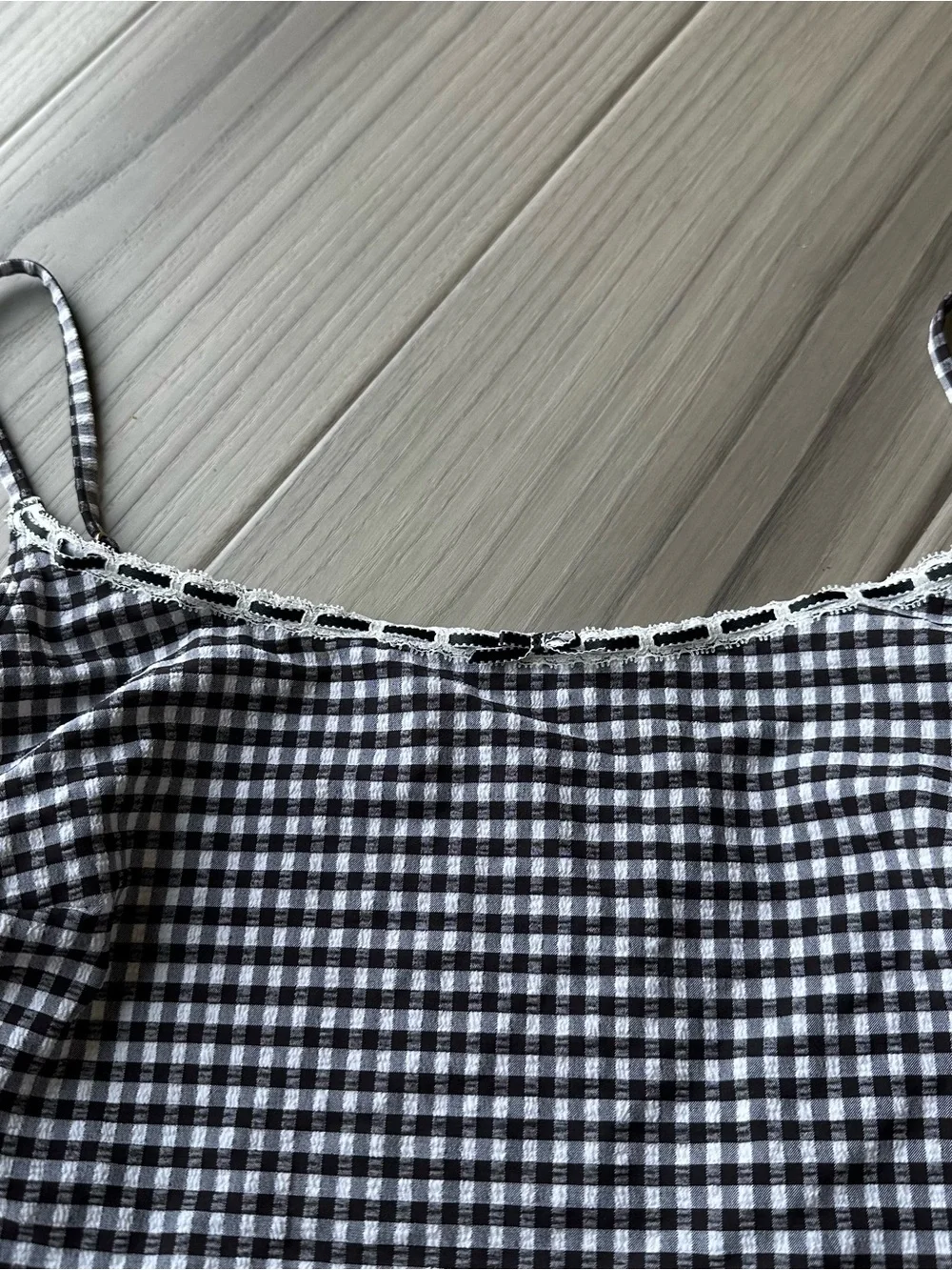 Frankie’s Bikinis Gingham One Piece Swimsuit